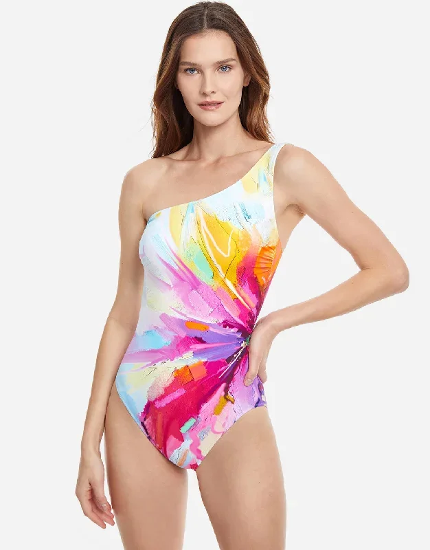 Summer in Capri One Shoulder Swimsuit