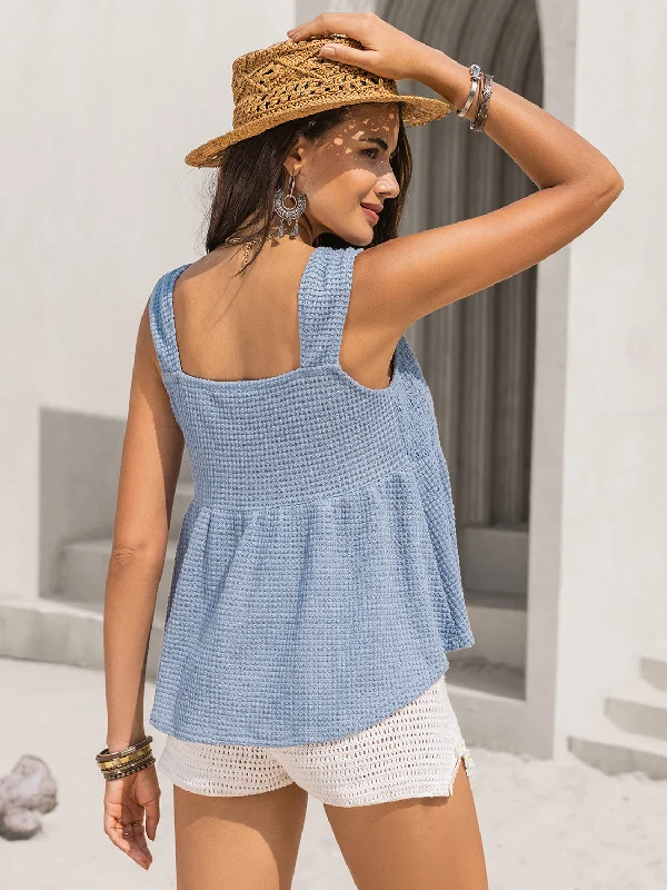 textured-tied-v-neck-tank