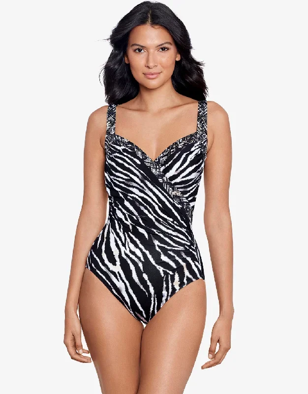 Tigre Sombre Sanibel Swimsuit - Black and White