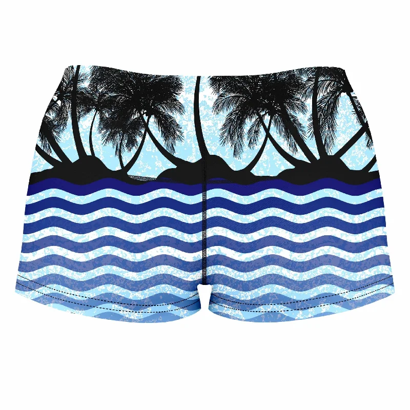 tropical-waves-high-waisted-womens-shorts