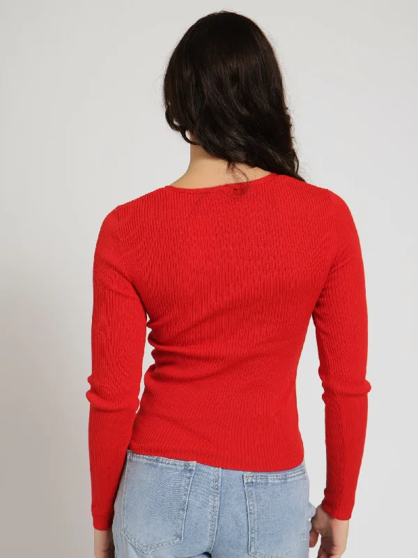 twist-front-v-neck-pullover-red-red