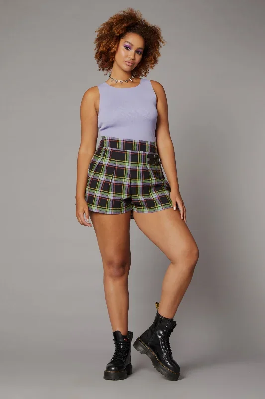 Vivid Tartan Goth Skort