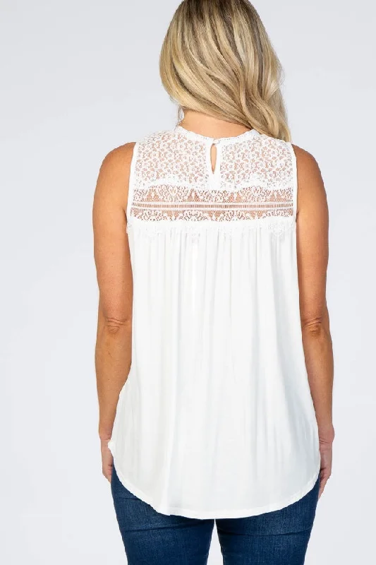 white-lace-inset-maternity-tank-top