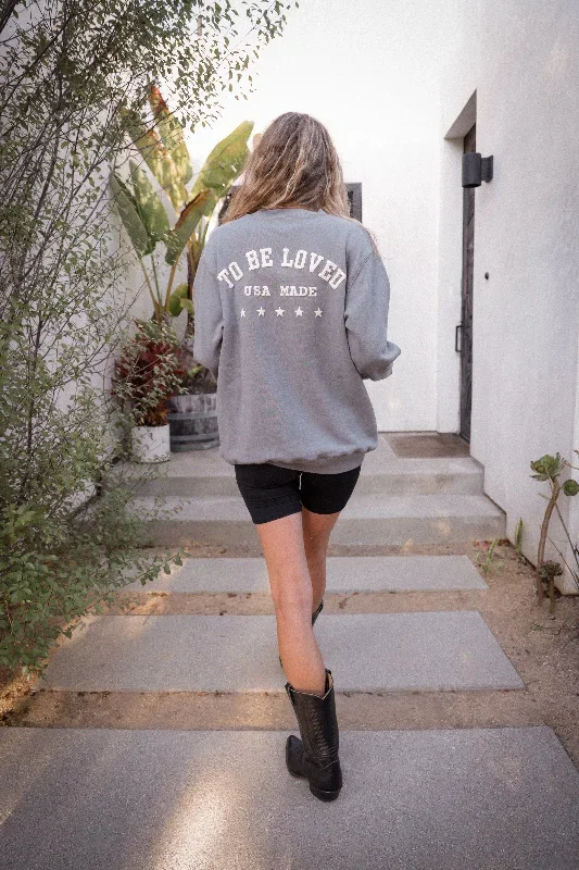 WithLove  'To Be Loved' Printed Pullover Sweatshirt