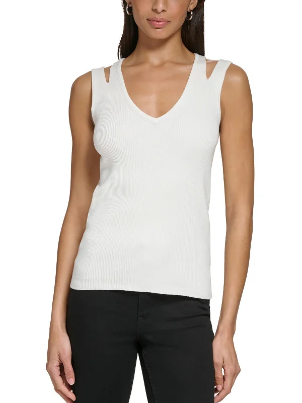 womens-cut-out-v-neck-tank-top