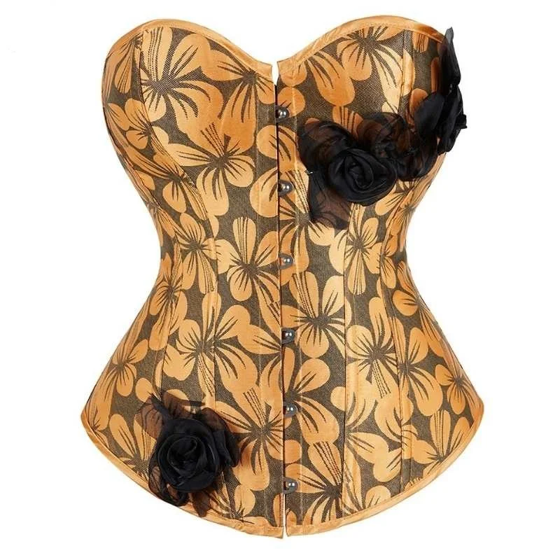 Golden Leaves Steampunk corset