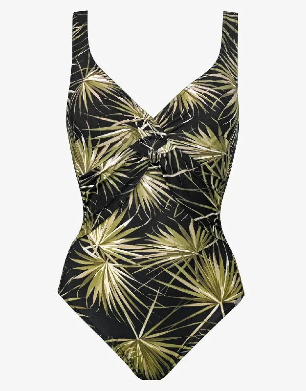 Yucca Flash Underwired Swimsuit - Black Khaki