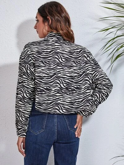 zebra-print-button-up-collared-neck-cropped-jacket